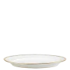 Plat ovale Vintage blanc et doré Ø 35-40 cm