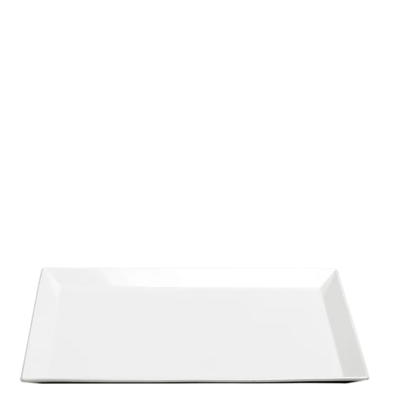 Plat porcelaine blanc 48 x 32 cm H 2,7 cm