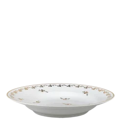 Plat Rond Vintage blanc et doré Ø 27-32 cm