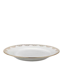 Plat Rond Vintage blanc et doré Ø 27-32 cm