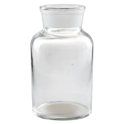 Pot à pharmacie vintage verre blanc petit format H 8-20 cm