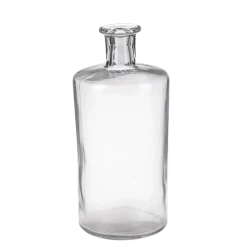 Pot à pharmacie vintage verre blanc grand format H 20-30 cm