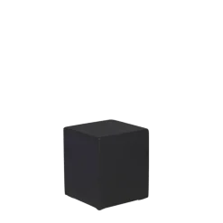 Pouf carré vinyle noir 40 x 40 H 40 cm