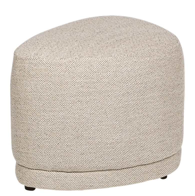 Pouf Galet beige 38 x 50 cm H 41 cm