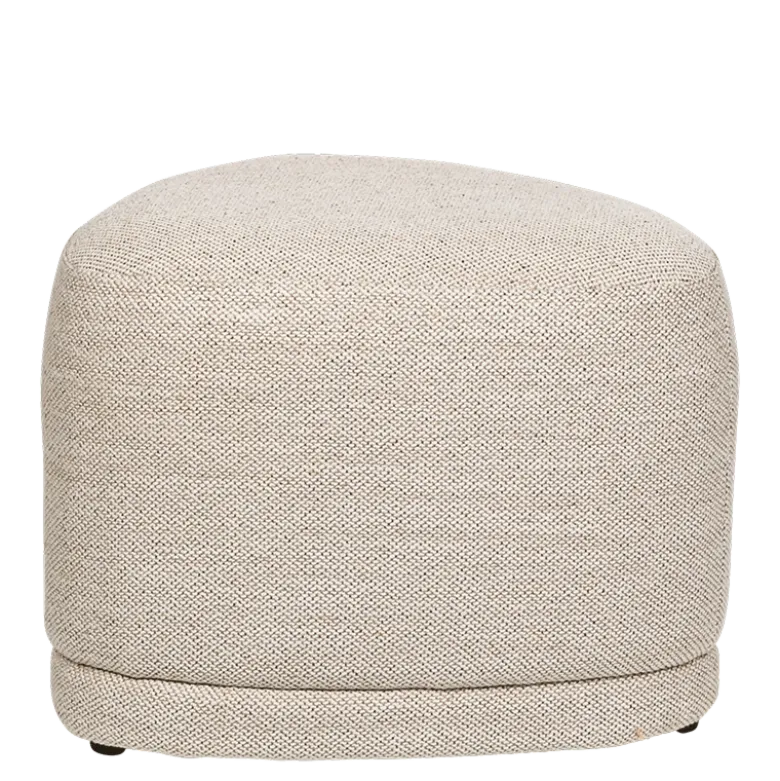 Pouf Galet beige 38 x 50 cm H 41 cm