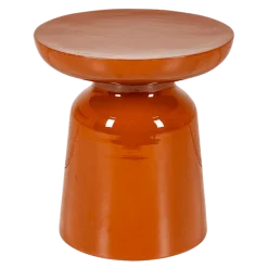 Pouf Olympe terracotta Ø 40 cm H 43 cm