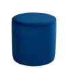 Pouf Preston velours bleu nuit M1 Ø 40 cm H 40 cm