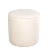 Pouf Preston velours crème M1 Ø 40 cm H 40 cm