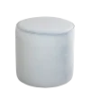 Pouf Preston velours glacier M1 Ø 40 cm H 40 cm