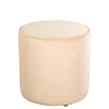Pouf Preston velours sable M1 Ø 40 cm H 40 cm