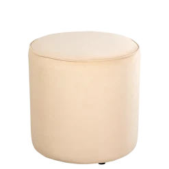Pouf Preston velours sable M1 Ø 40 cm H 40 cm