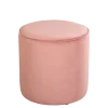 Pouf Preston velours vieux rose M1 Ø 40 cm H 40 cm