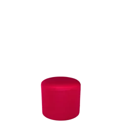Pouf rond houssé rouge Ø 50 cm H 45 cm