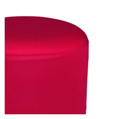 Pouf rond houssé rouge Ø 50 cm H 45 cm
