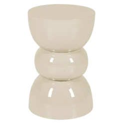 Pouf Totem écru Ø 30 cm H 46 cm