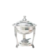 Réchaud rond argent H 36 cm Ø 27 cm