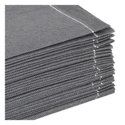 Serviettes cocktail tissu anthracite 20 x 20 cm (par 30)