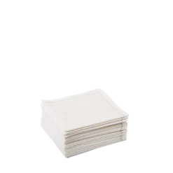Serviettes cocktail tissu blanc 20 x 20 cm (par 30)