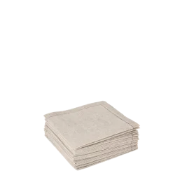 Serviettes cocktail tissu ficelle 20 x 20 cm (par 30)