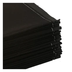 Serviettes cocktail tissu noir 20 x 20 cm (par 30)