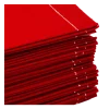 Serviettes cocktail tissu rouge 20 x 20 cm (par 30)