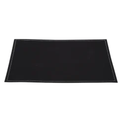 Sets de table/serviettes tissu noir 48 x 32 cm en rouleau (12)