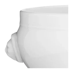 Soupière blanche tête de lion Ø 20 cm H 15 cm 280 cl