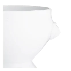 Soupière blanche tête de lion Ø 20 cm H 15 cm 280 cl