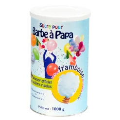 Sucre bleu pour barbe à papa parfum framboise 1kg