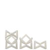 Support de plat en bois empilable blanc (à l'unité)
