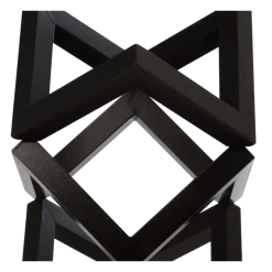 Support de plat en bois empilable noir (à l'unité)
