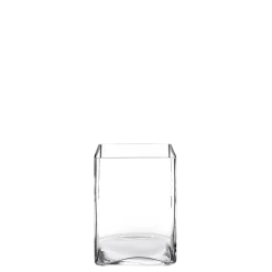 Support de plat en verre 15 x 15 cm H 20 cm