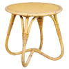 Table basse en rotin vintage H 40-50 cm