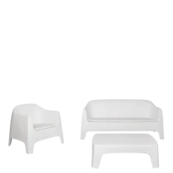 Table basse Lalisse blanche 73 x 106 cm H 35 cm