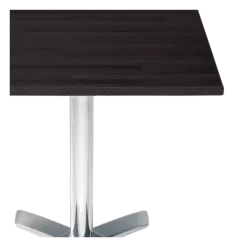 Table carrée noire 70 x 70 cm H 73 cm