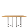 Table haute Nature pieds croisés acier