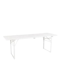 Table Kermesse blanche 70 x 220 cm H 78 cm