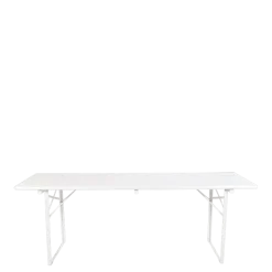 Table Kermesse blanche 70 x 220 cm H 78 cm