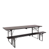 Table Kermesse noire 70 x 220 cm H 78 cm