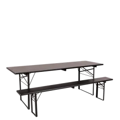 Table Kermesse noire 70 x 220 cm H 78 cm