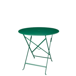 Table Trocadéro ronde verte Ø 77 cm H 74 cm