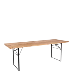 Table Wood rectangulaire 90 x 220 cm H 77 cm