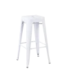 Tabouret industriel blanc H 76 cm