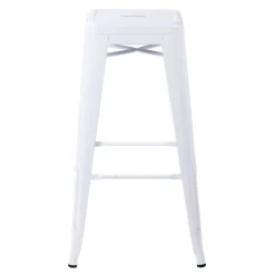 Tabouret industriel blanc H 76 cm