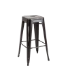 Tabouret industriel noir H 76 cm