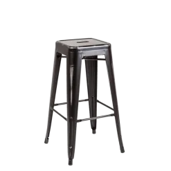 Tabouret industriel noir H 76 cm