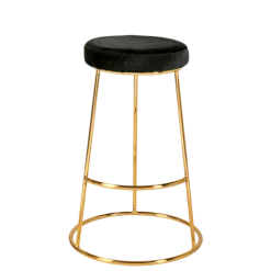Tabouret Juliette velours noir H 80 cm