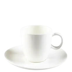 Tasse et sous-tasse à café blanche 23 cl
