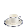 Tasse et sous-tasse à café Gien bleue 8,5 cl