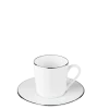 Tasse et sous tasse à café Plane Filet Argent 12 cl
